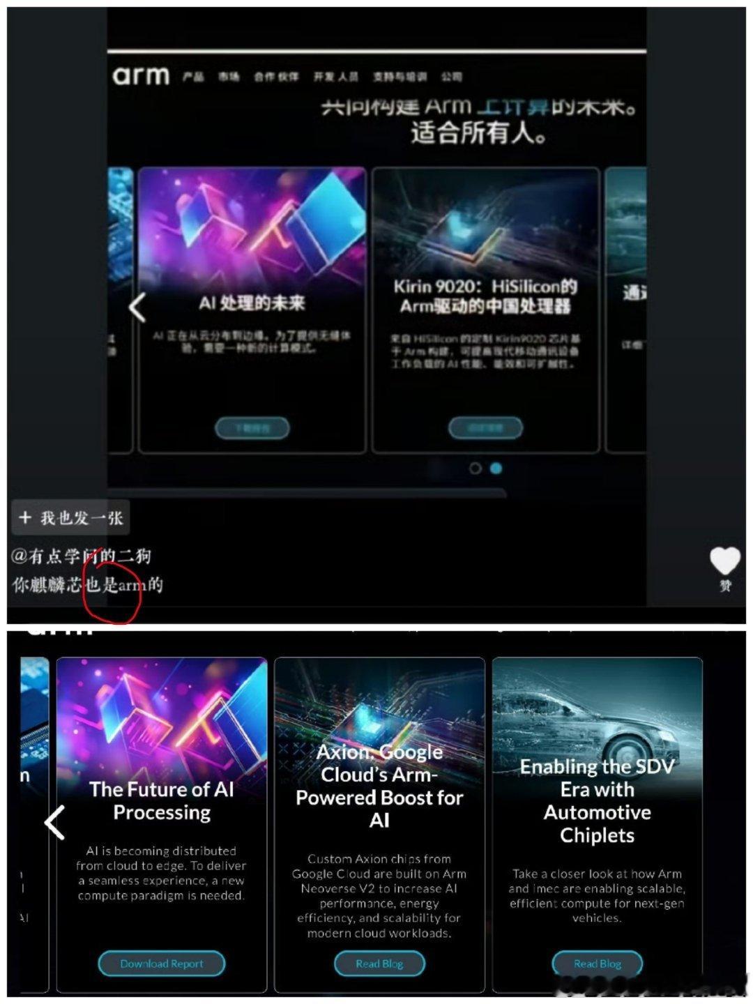 P图高手是吧[二哈]啥脑子能想出来用修改翻译这一手来造谣麒麟9020。这个“也”