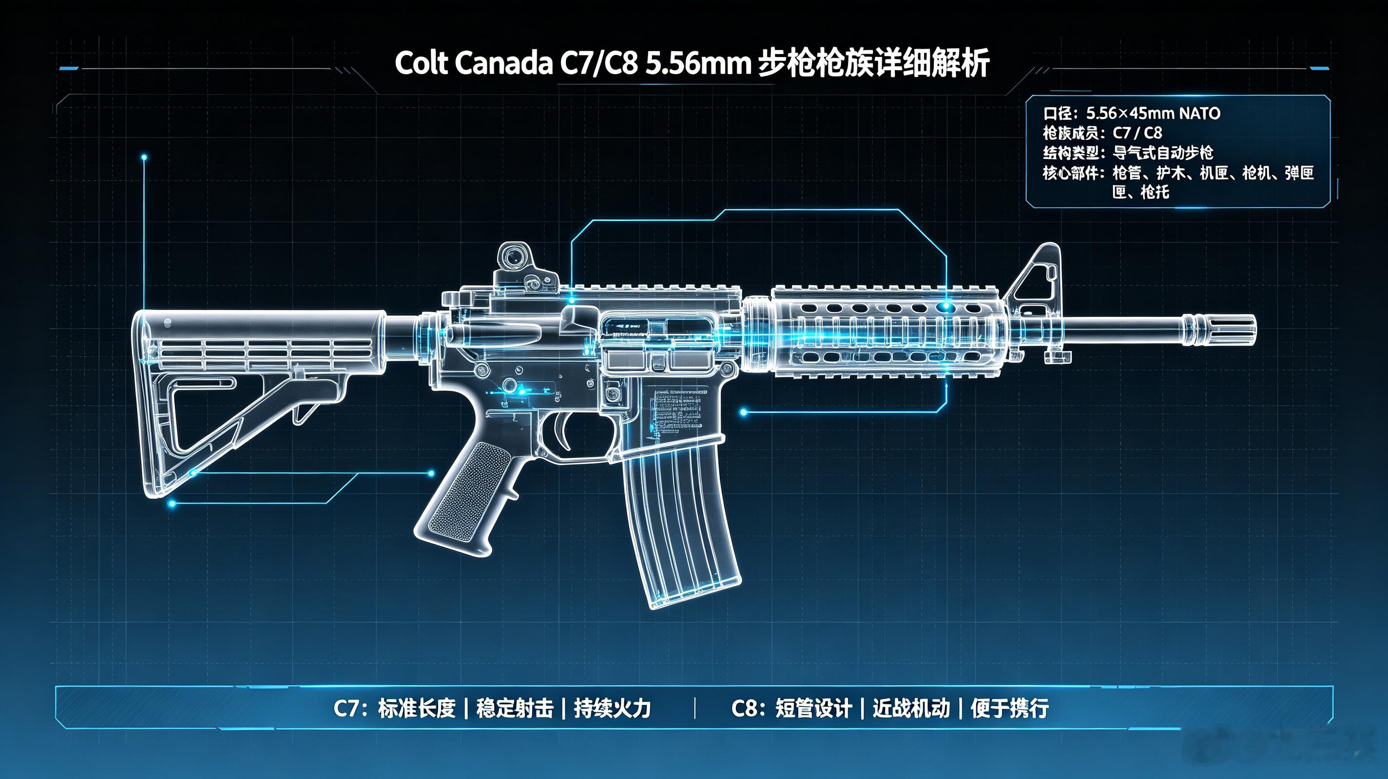 军事ai新视野 加拿大Colt Canada C7/C8 5.56mm 步枪枪族
