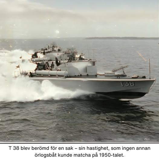 1956年，瑞典T38鱼雷艇以51.6节（95.6公里/小时） 的实测速度，创造