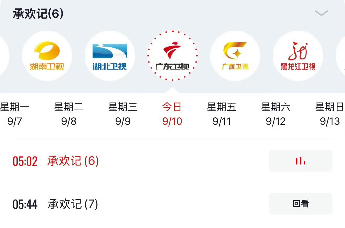 杨紫的《承欢记》广东卫视又在重播了，已经记不清多少轮上星了！ ​​​