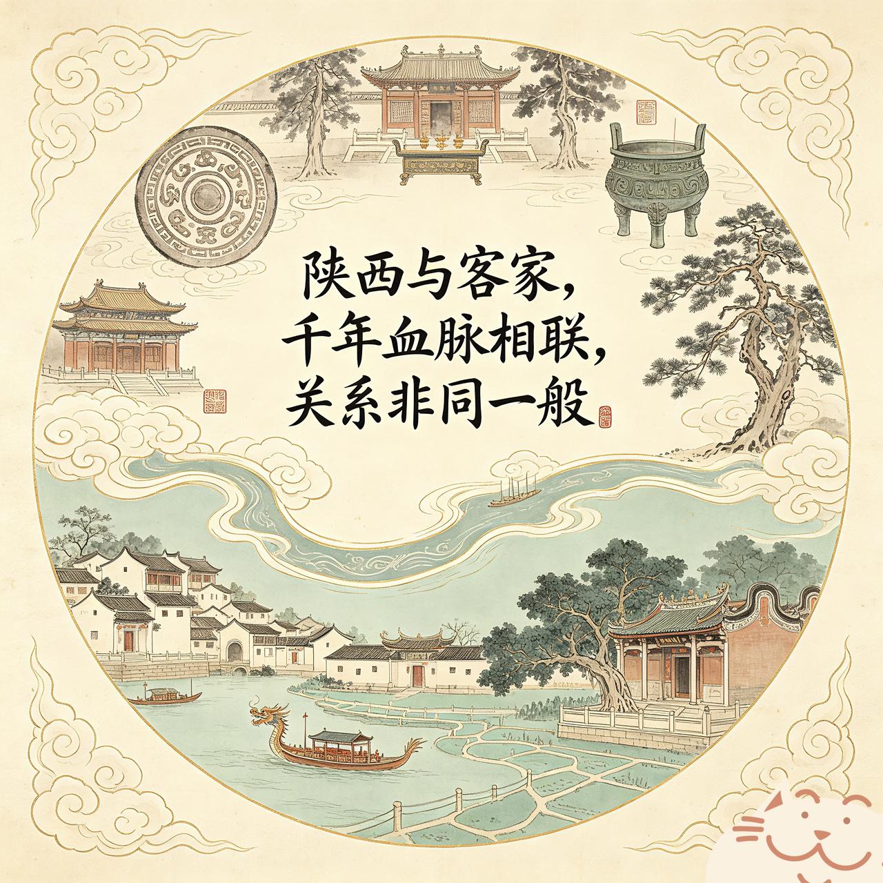 陕西与客家，千年血脉相联，关系非同一般：
已知首批客家人，便是源自秦朝时期的陕西