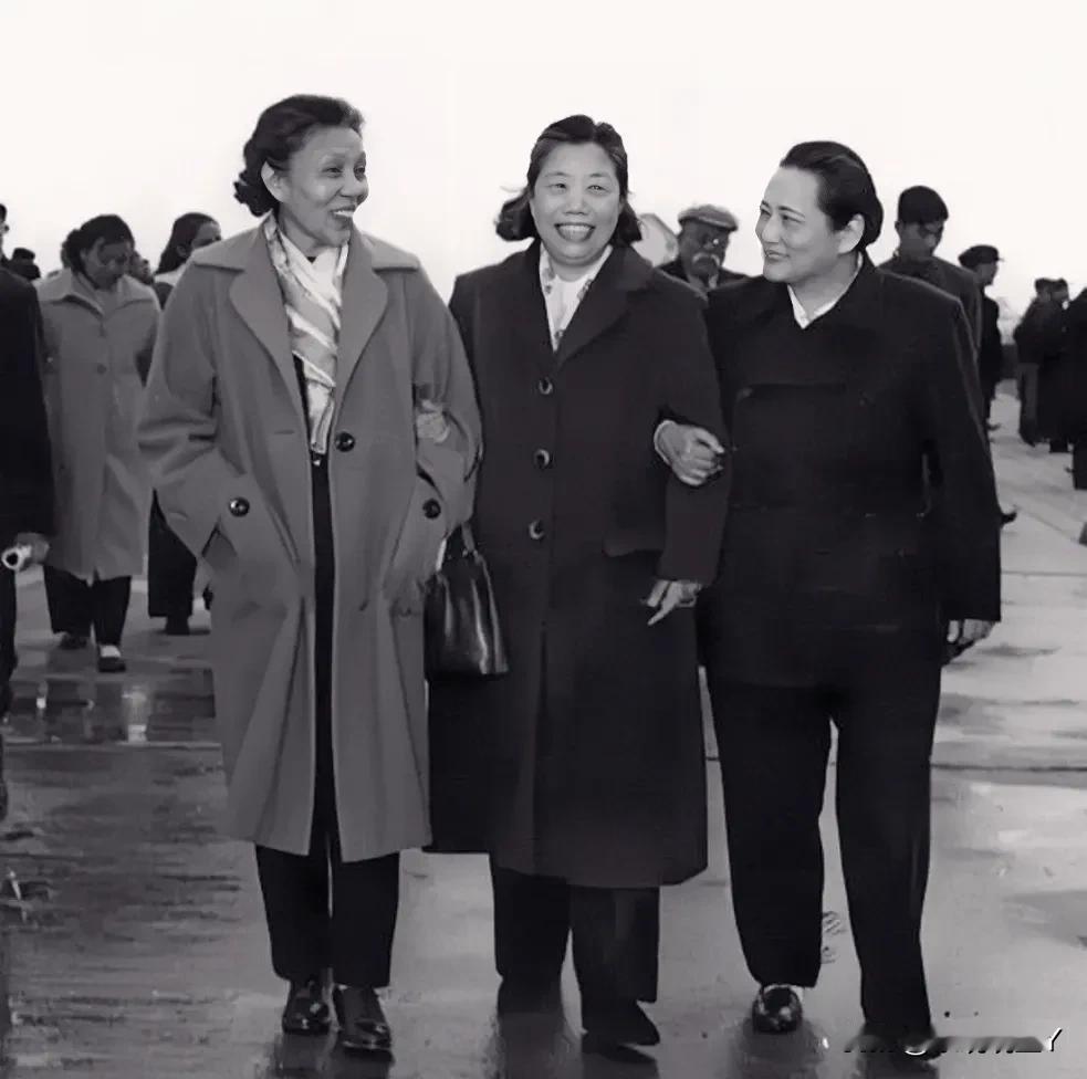 上世纪60年代，蔡畅、邓颖超、宋庆龄三人手挽着手在一起的温馨画面，都收藏起来吧！