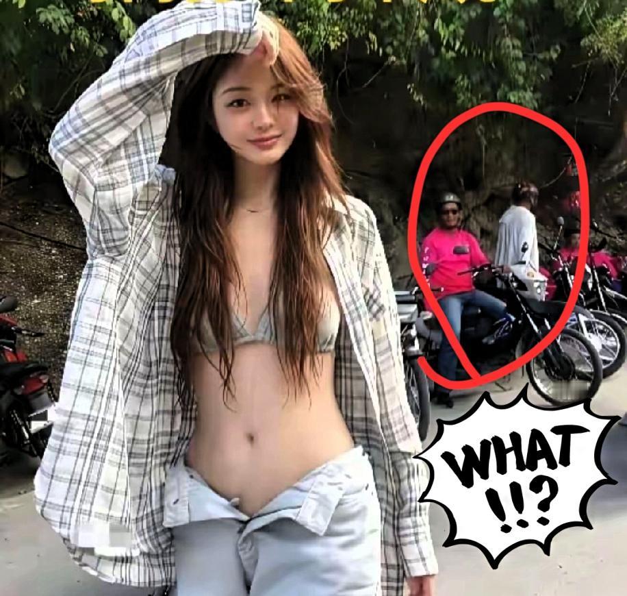 实在无法理解！
这样穿着于光天化日之下，
怎么敢的？
是谁给她的勇气？
现在时不