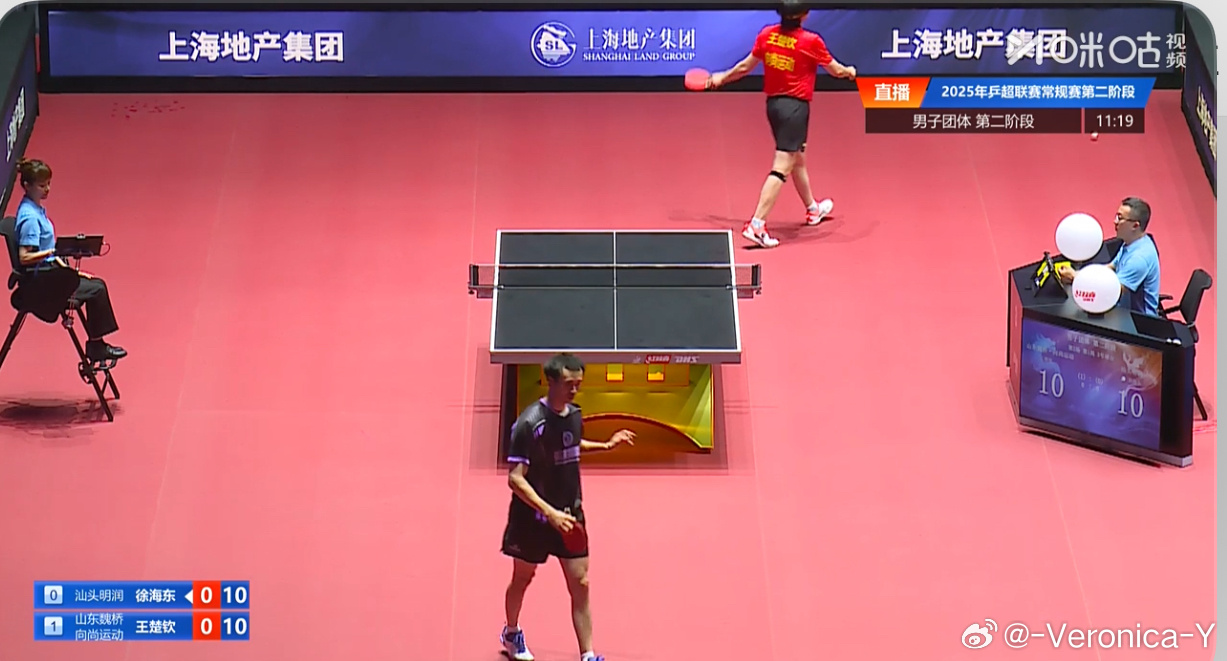 徐海东1-0王楚钦（12-10） ​​​