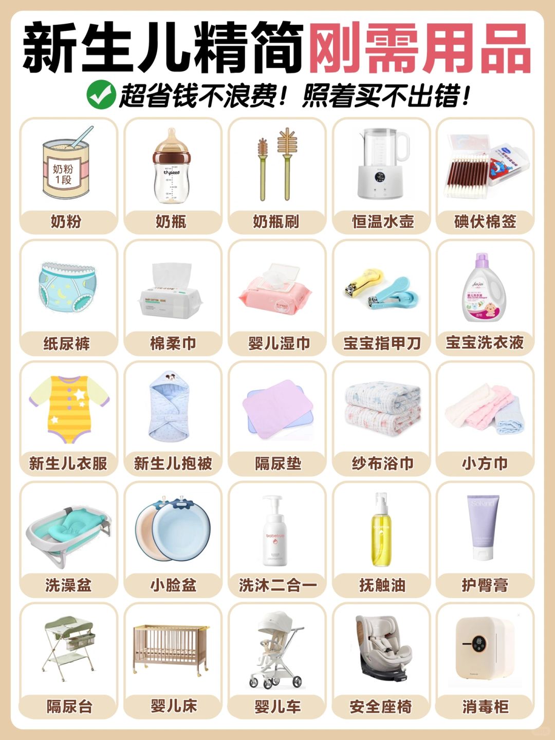 新生儿刚需用品合集‼️不浪费不出错