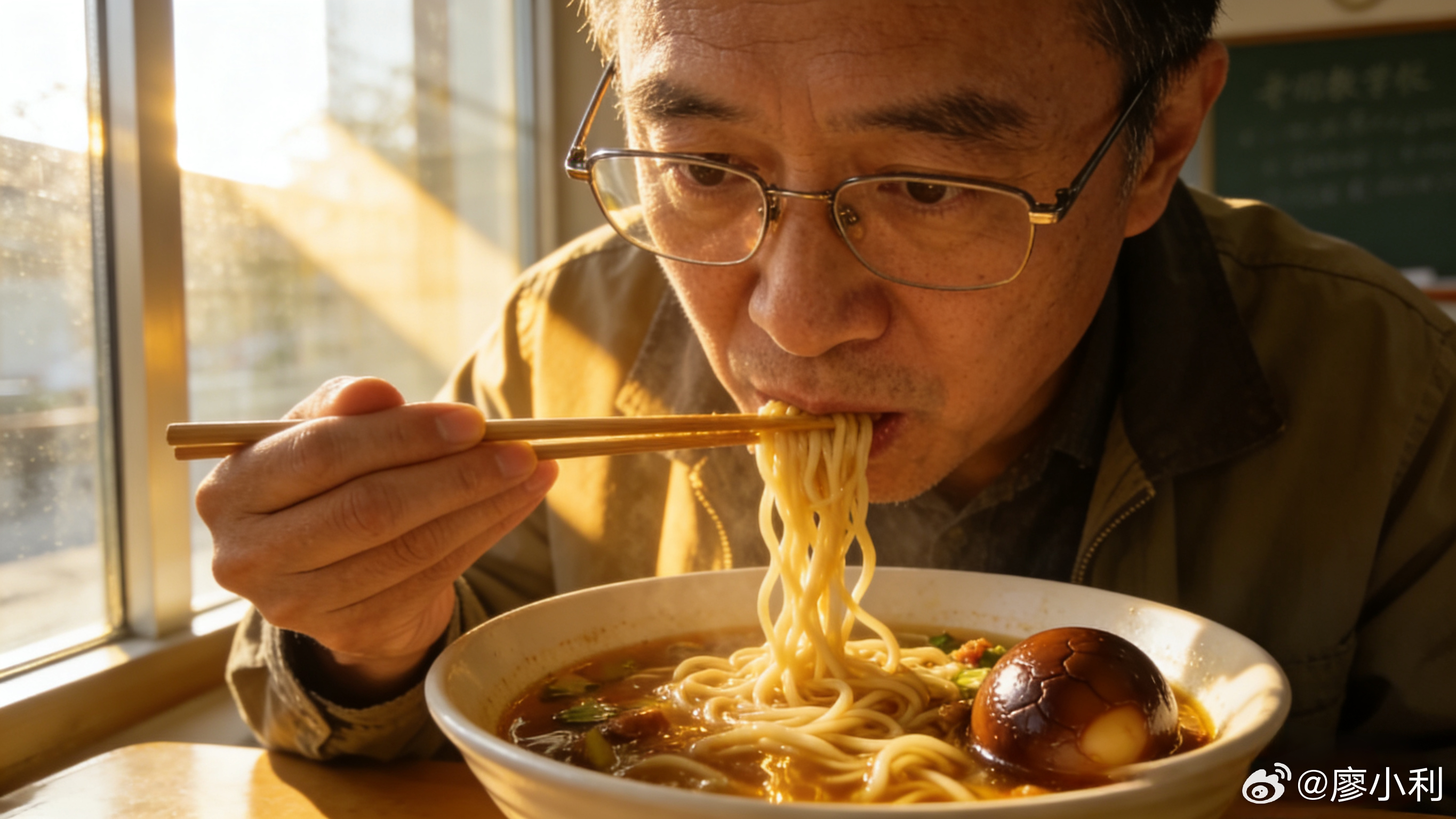 学生面馆偶遇老师悄悄为其加蛋 3月26日，安徽阜阳某家面馆，进来两个初三体育生，