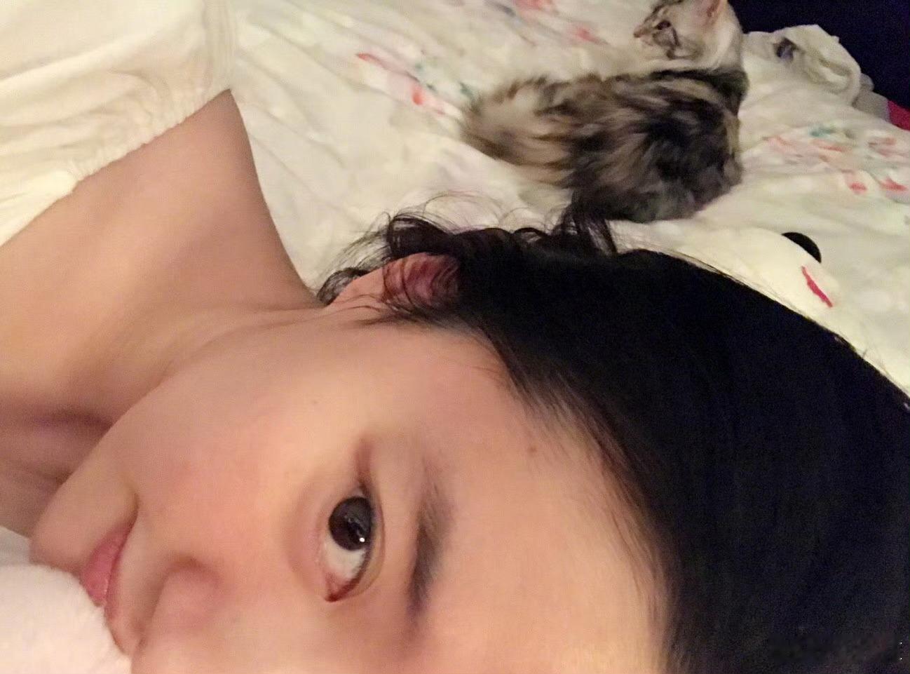 刘亦菲  和猫在一起的素颜小茜茜