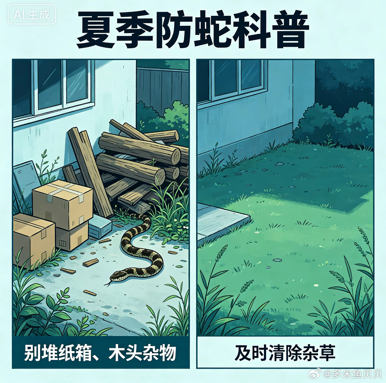 网友拍到巨大眼镜蛇爬进房间1. 把家里门窗缝、空调洞、下水孔都堵严实，别留缝让蛇