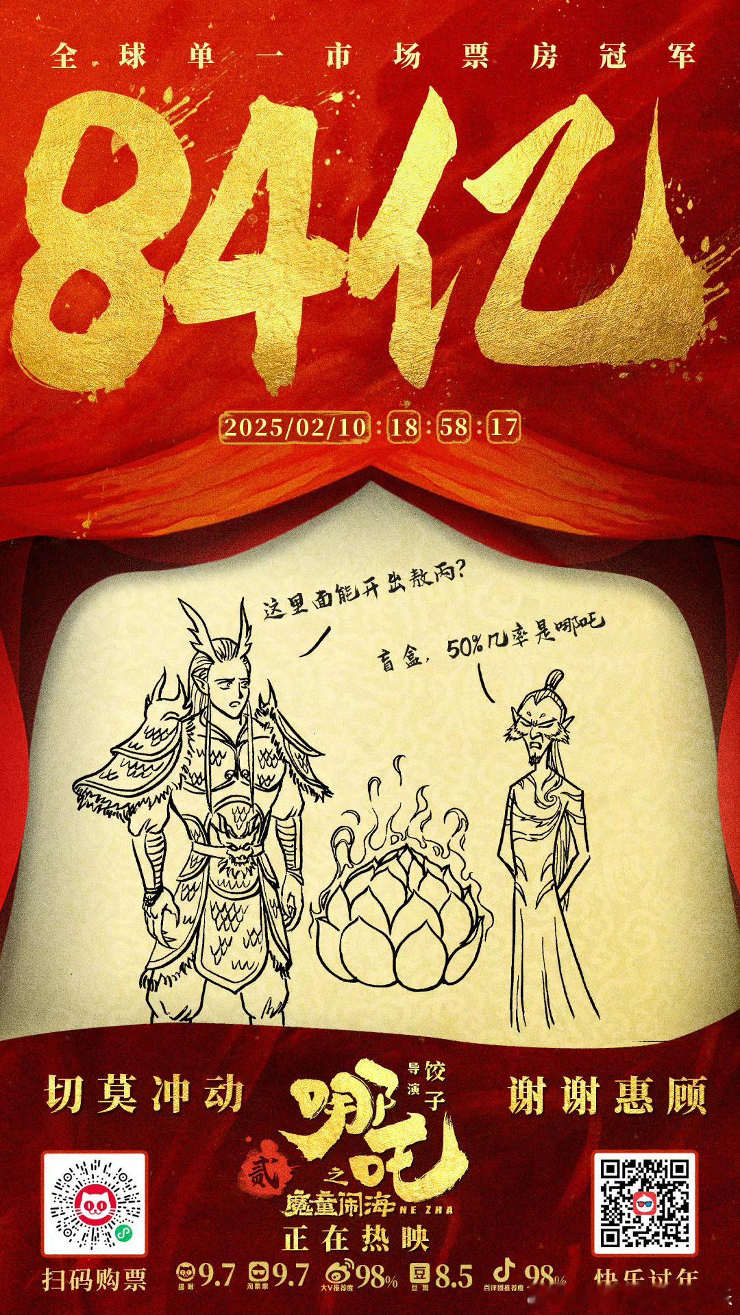 哪吒票房 咱们中国文化有效输出🈶！先有《黑神话：悟空》火遍全球，现在到《哪吒2