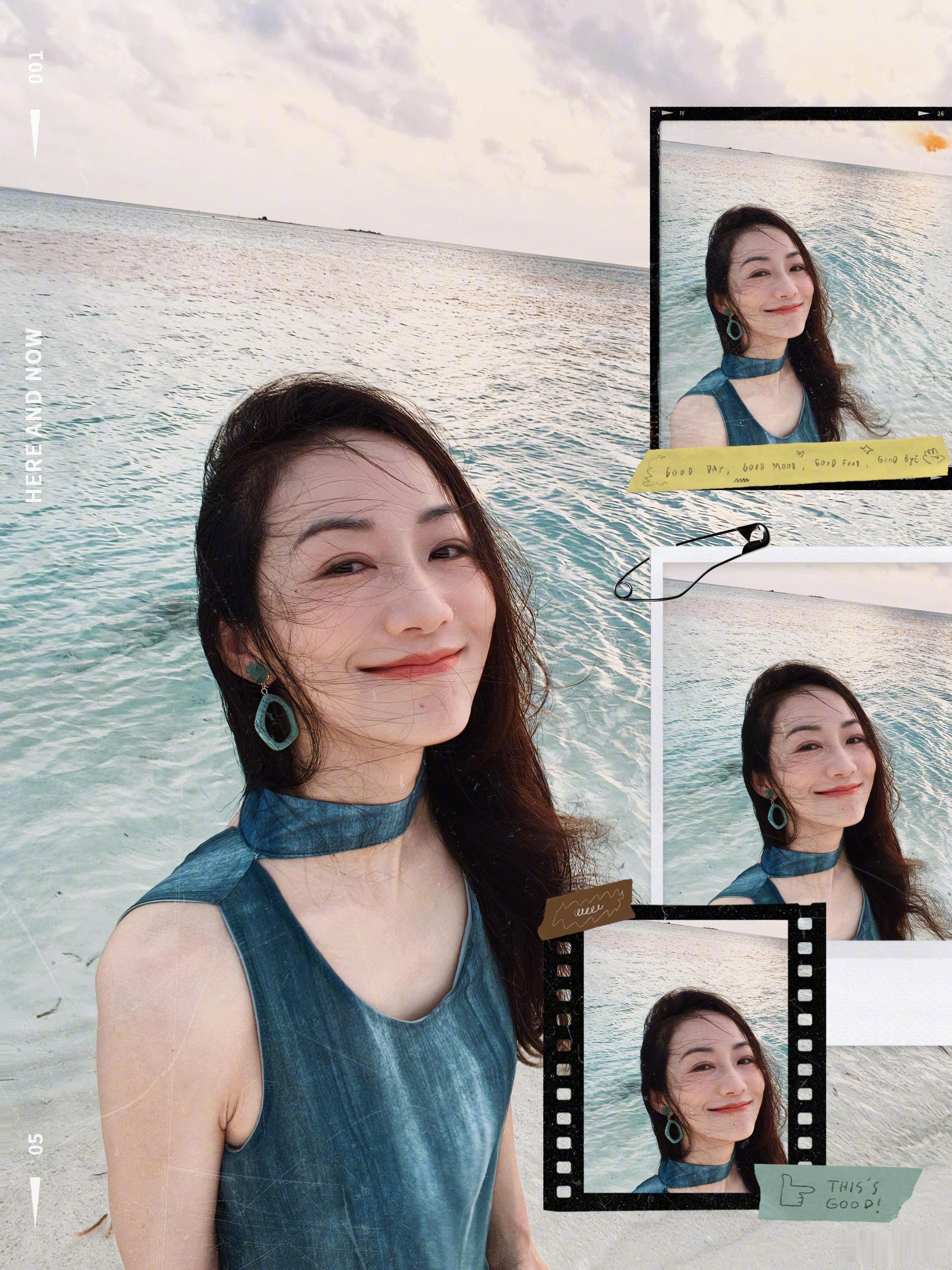 韩雪海边度假碎片🌊 