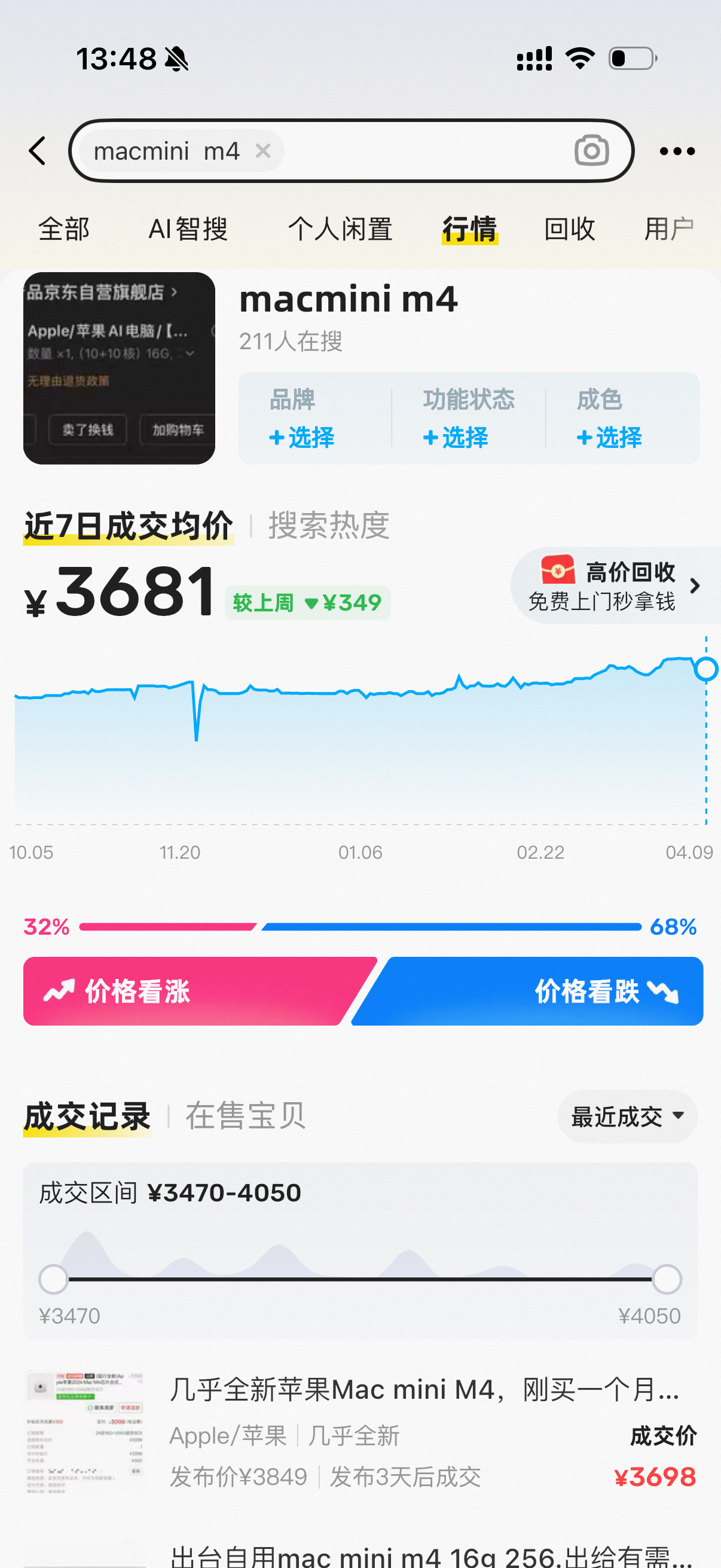 最近感觉养龙虾🦞的热度已经过了啊。但是这Mac mini M4价格咋还没下来，