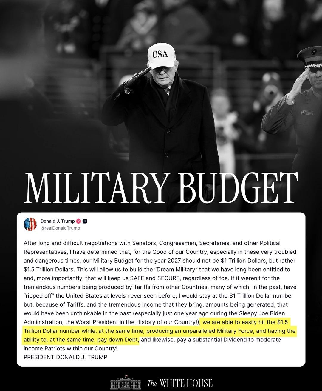 在美国国债突破36万亿美元背景下，特朗普说：“我已决定，为了我们国家的利益，尤其