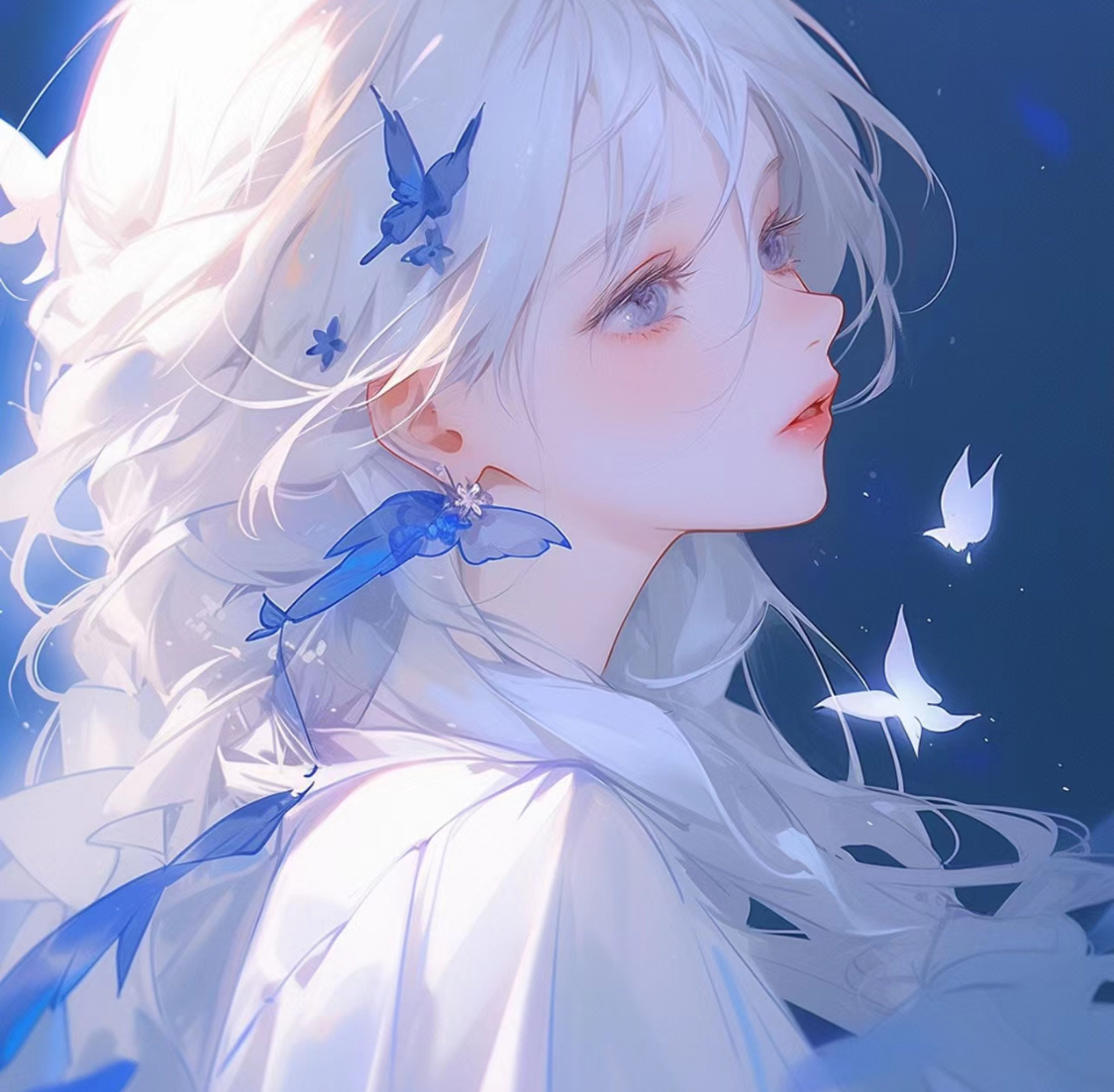 浅浅清河🪻女生头像见青山不倒，绿柳折腰。相思意，明月昭昭心✨ ​​​
