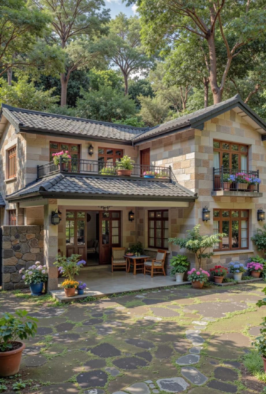 别整那些高楼大厦了，养老要的是地气儿。
独栋小院，推门见菜地，抬头是山，晚上能听