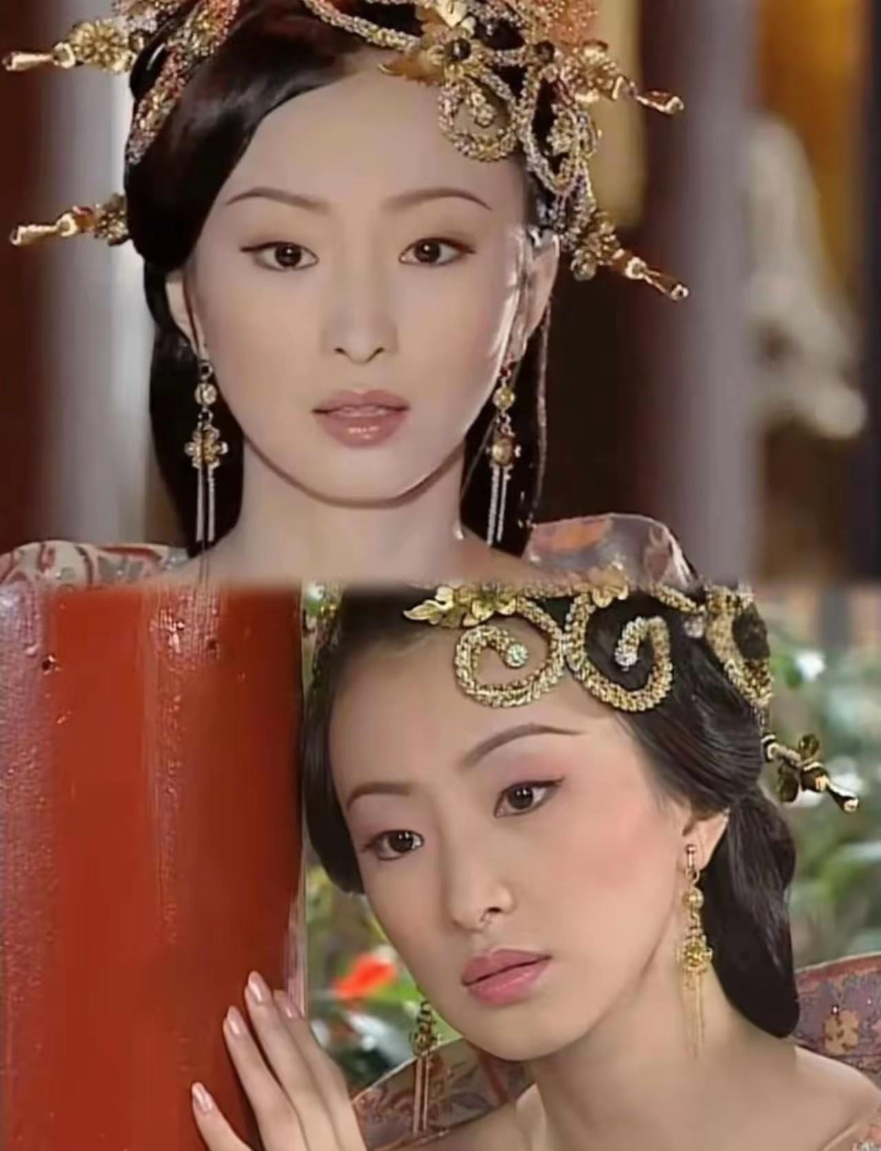 林静也是那种越看越美的！
我觉得，她最美的造型是那个太子妃，又嗲又媚的，妆容也好