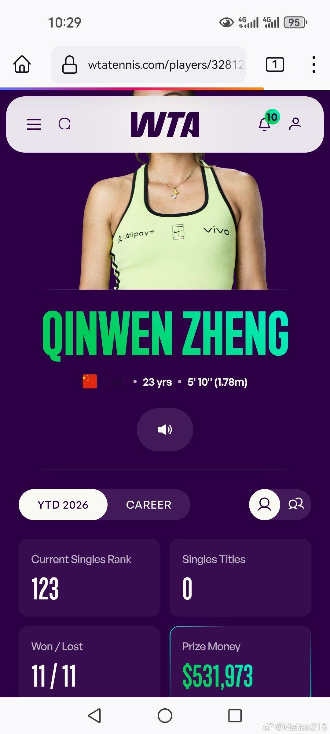 一个运动员的发展之路会有多么艰难，起起伏伏，你去看看郑钦文就好了。巴黎奥运会后，