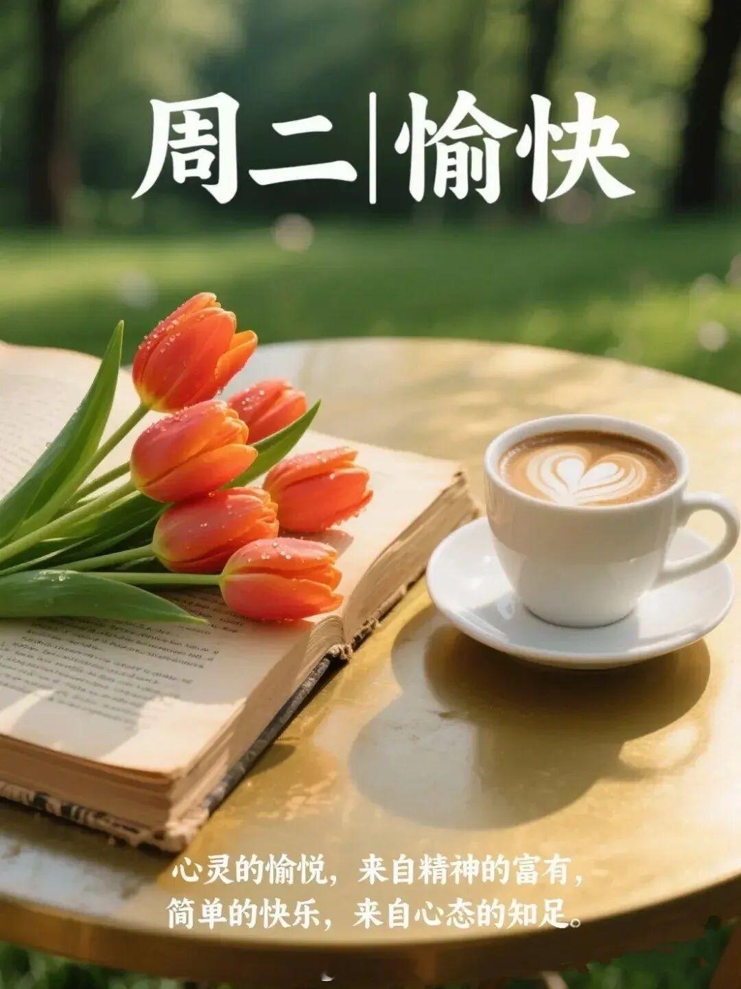周二不期而至，愿你的心情如初升的太阳般明媚！ 