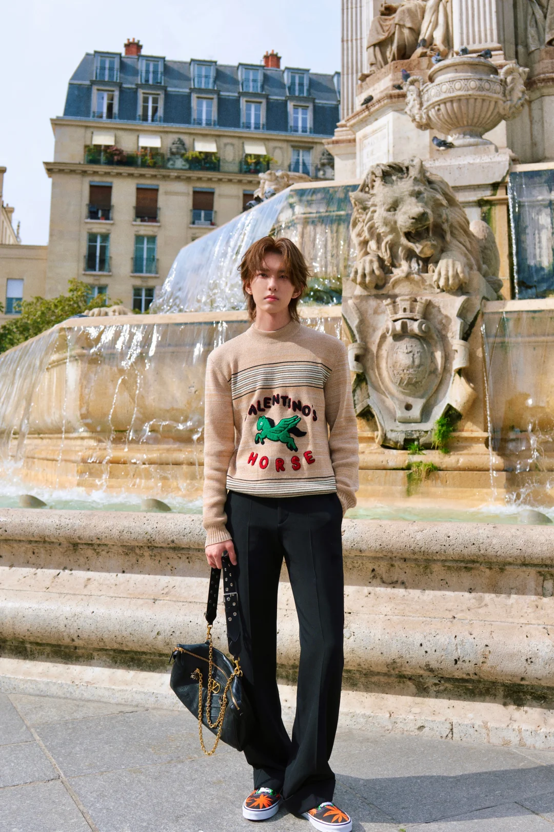 马柏全 巴黎时装周Valentino2026春夏出街