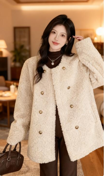 毛毛外套分享 韩版外套上衣