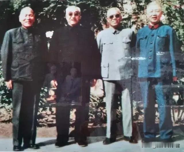 不能错过珍贵照片    80年代，4位开国元勋一张珍贵合影，照片从左往右分别是陈