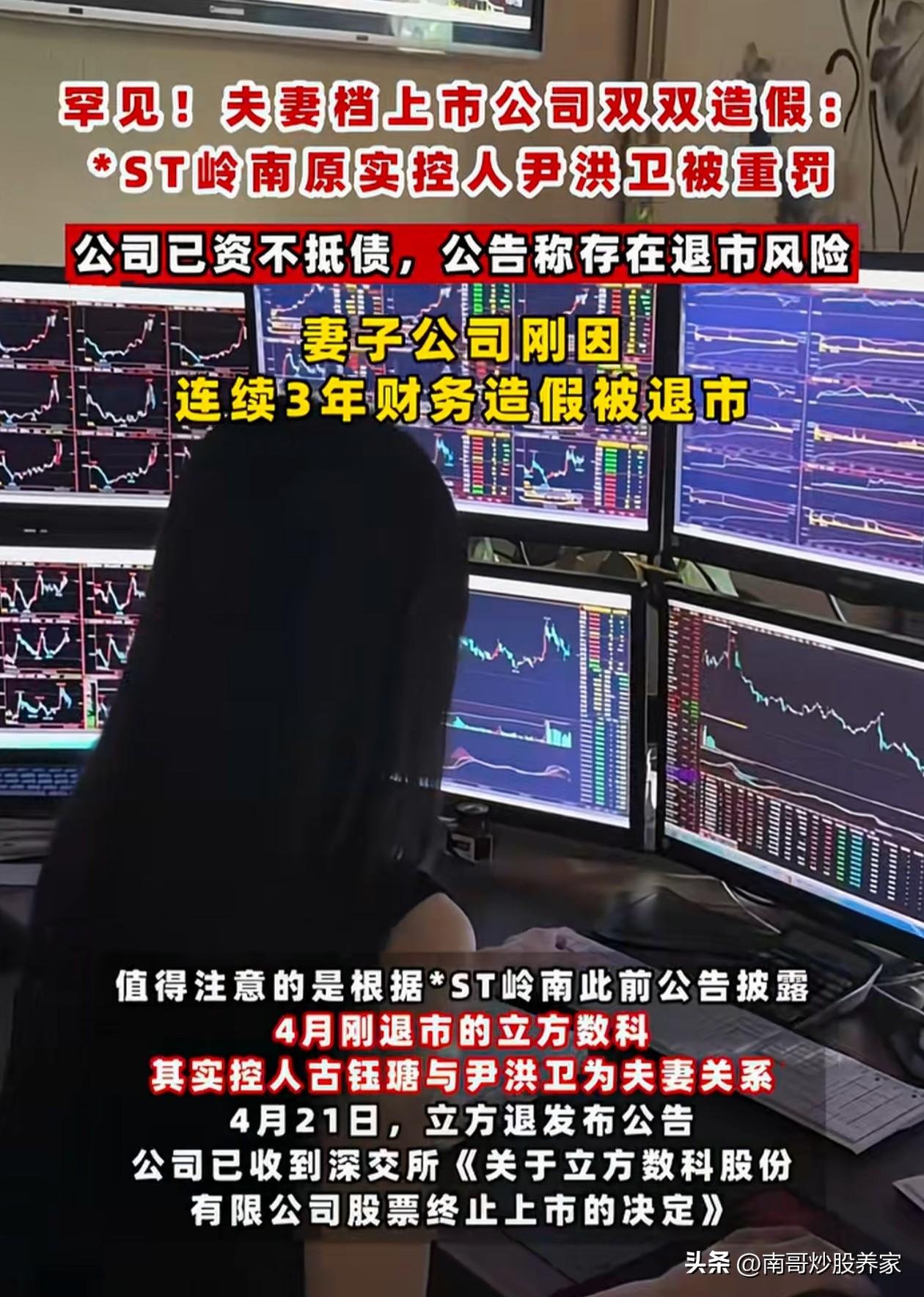 *st岭南，太多了！只要每天刷一刷新闻
就能看见，哪些公司造假、被调查、被立案、