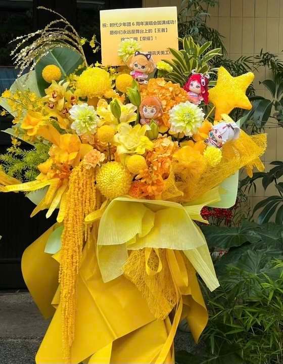 王者荣耀送时代少年团花篮 