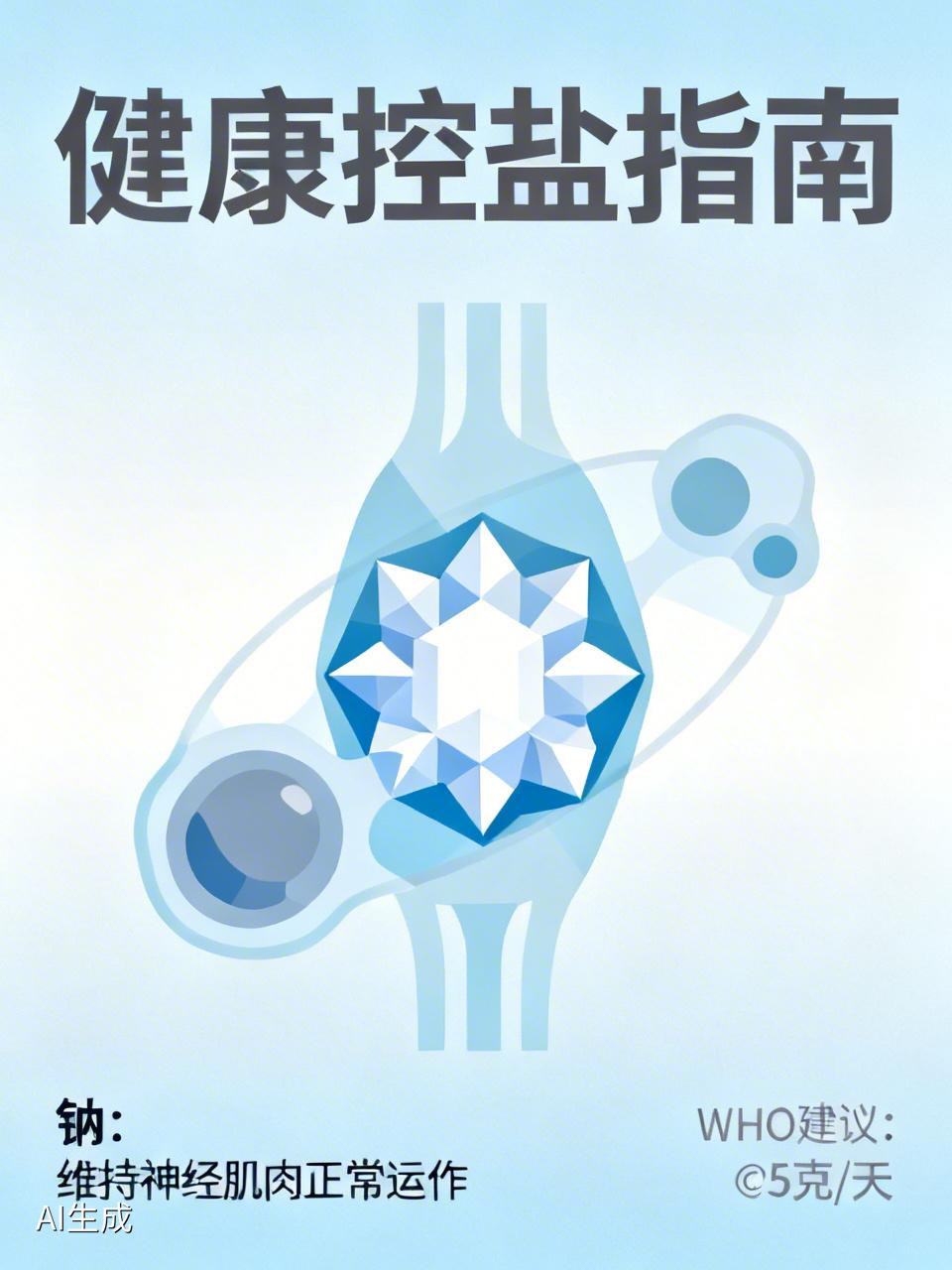 盐吃的越少并非越健康。盐中的钠对维持人体正常生理功能至关重要，适量摄入能保证神经