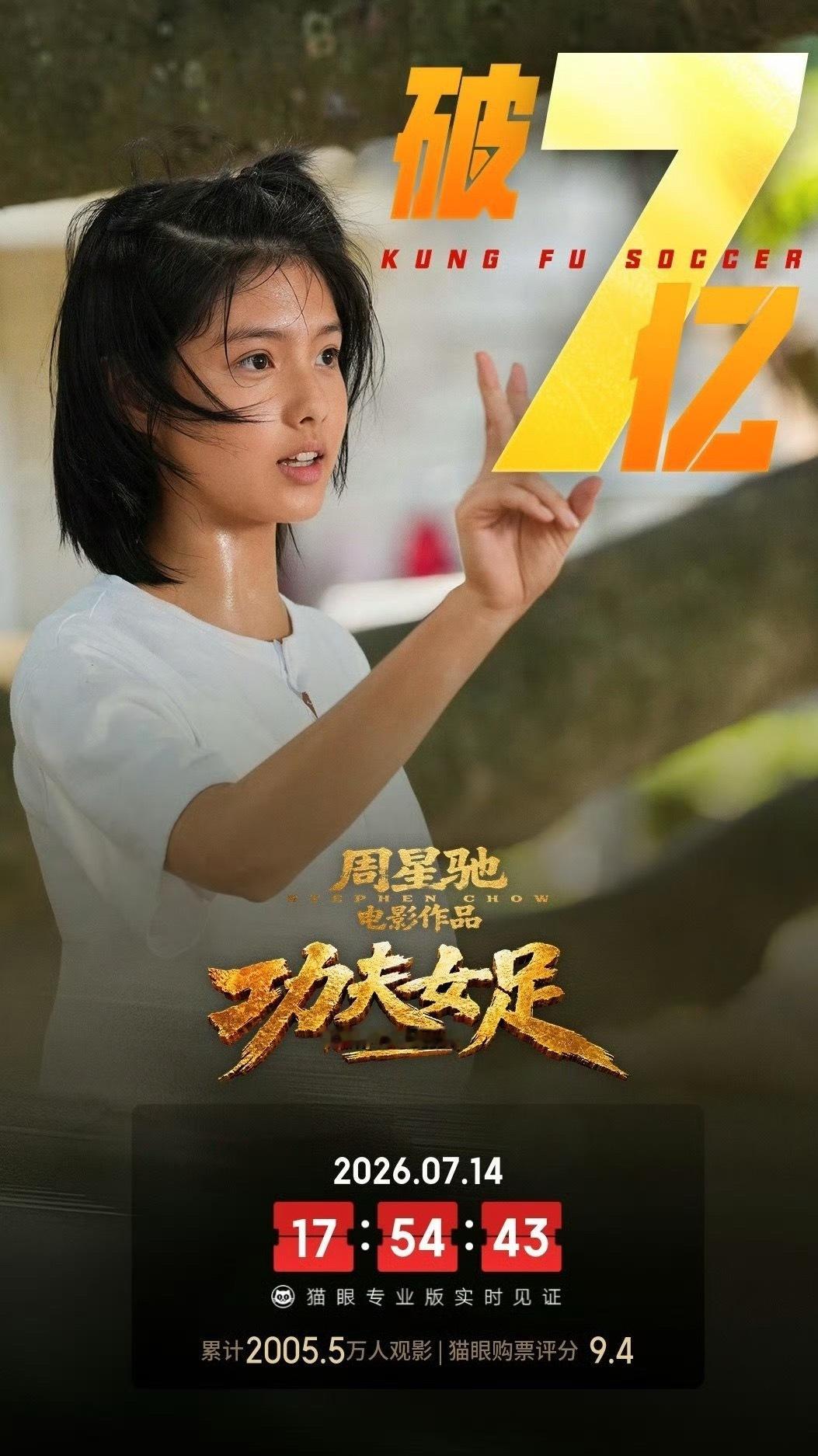 周星驰功夫女足票房一路飙升 雪野：“我踢球就是为了踢球。”很简单的一句话，又很直
