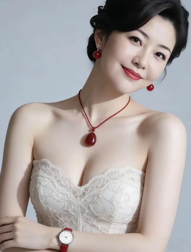 东方佳丽，绝色美人。
千娇百媚，仪态万方。
天生丽质，国色天香。
艳若桃花，婀娜