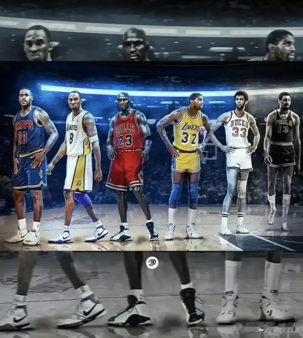 每个时代的最具统治力球员

1960-1970:张伯伦，1冠+4MVP+7一阵+