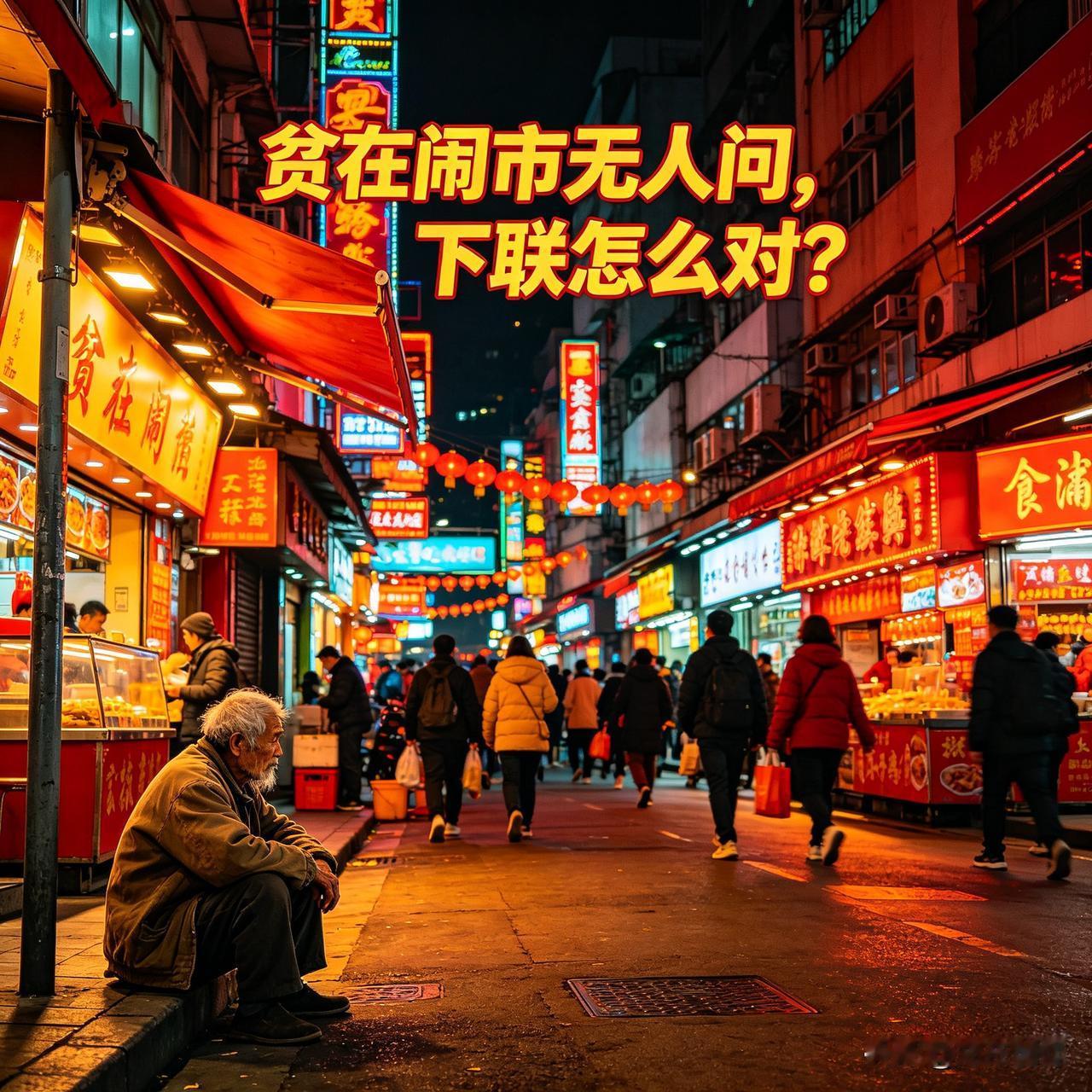 上联：贫在闹市无人问
这句真的道尽了现实冷暖，忍不住想对一句下联。
 
🍂 诚