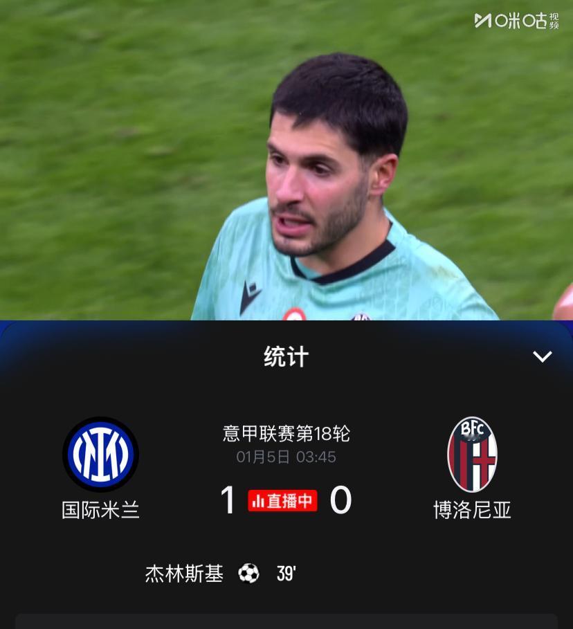 把握机会的能力该提升呀！意甲第18轮国际米兰主场迎战博洛尼亚，上半场凭借泽林斯基