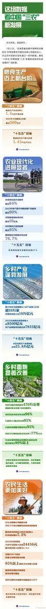 这组数据，藏着中国“三农”的新逻辑。2024年粮食产量突破1.4万亿斤，农村居民