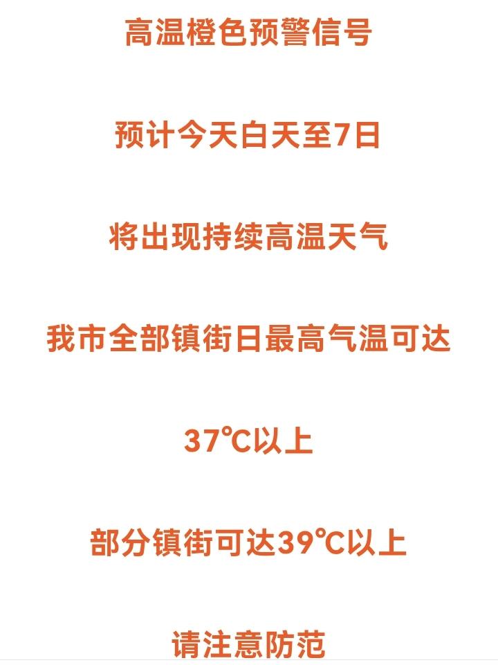 热！热！热！
一个星期了，热得闹心！啥时候是个头啊！
预报明、后天持续高温，将达