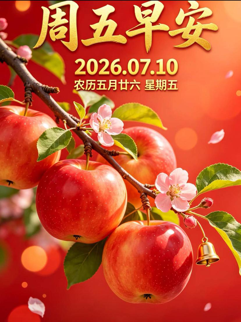🌺2026 年 7 月 10 日，周五早安。晓风驱暑，晨光暖心🌺

🌱🌅