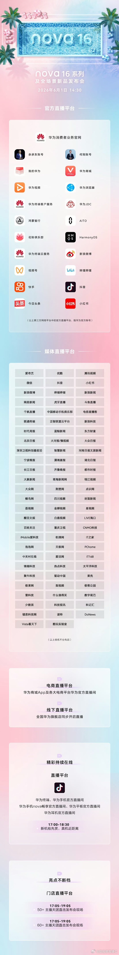 谁敢看一下华为发布会直播平台 