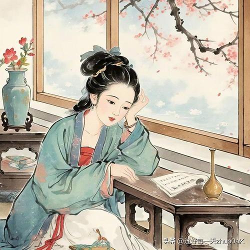 《离思》
——唐 · 元稹
山泉散漫绕阶流，
万树桃花映小楼。
闲读道书慵未起，