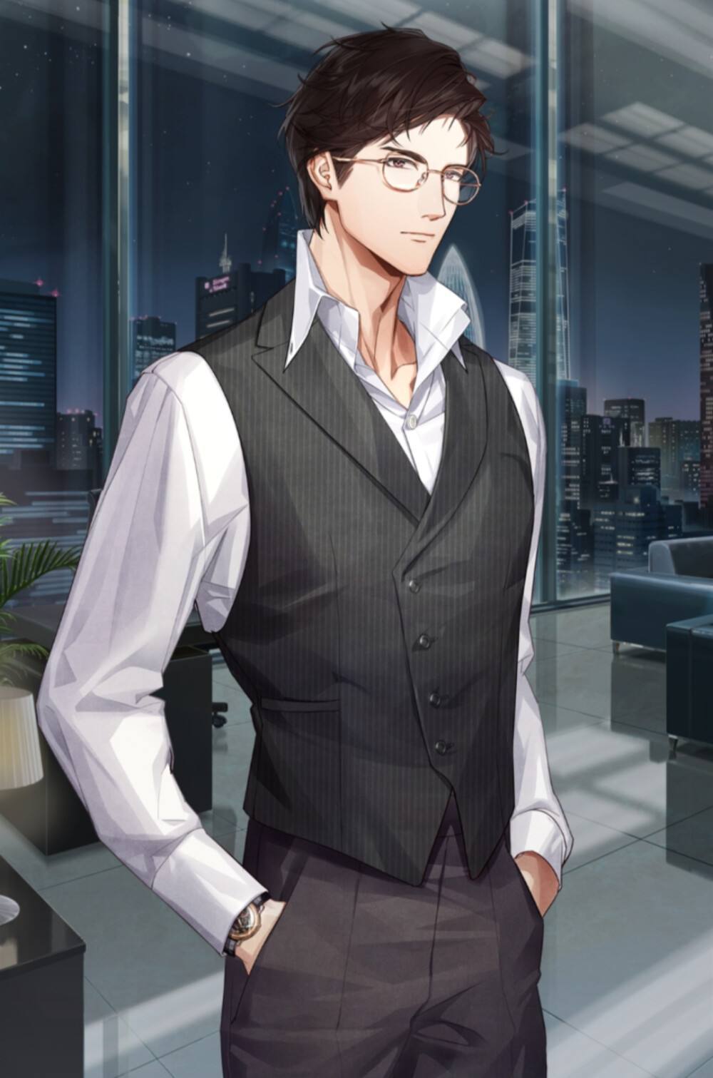 我推：眼镜[笑cry]#光与夜之恋# #时空中的绘旅人# #恋与制作人# #未定