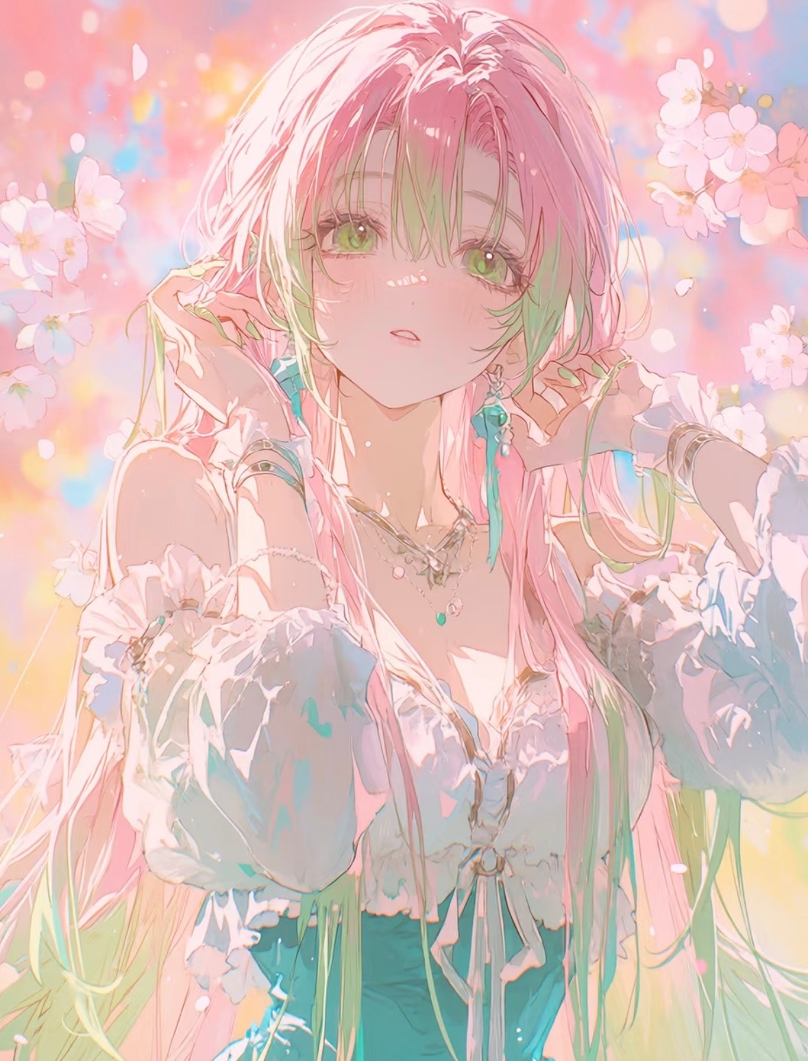 流光映彩——甘露寺蜜璃，阳光下的大家都好美啊！动漫点评团海外动漫名场面鬼灭之刃