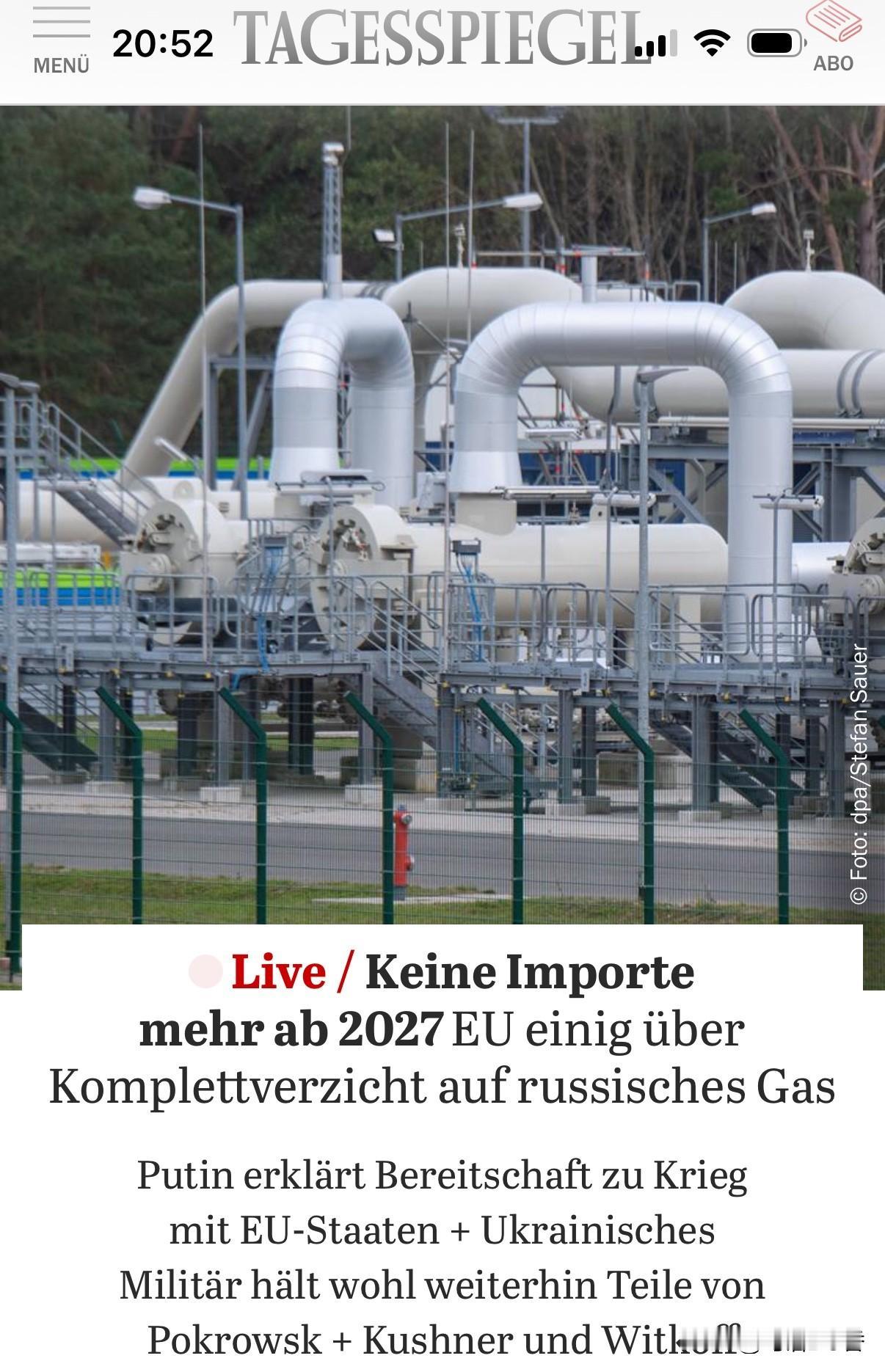 对于俄方来说，这一定不是什么好消息，即便与乌方达成停火协议，俄方对欧盟出口，会被