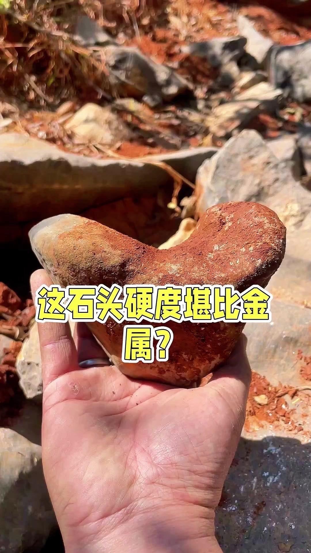 山里捡到"金属石"？今天在山里溜达，随手捡了块石头，敲起来的声音像敲铁一样，硬度