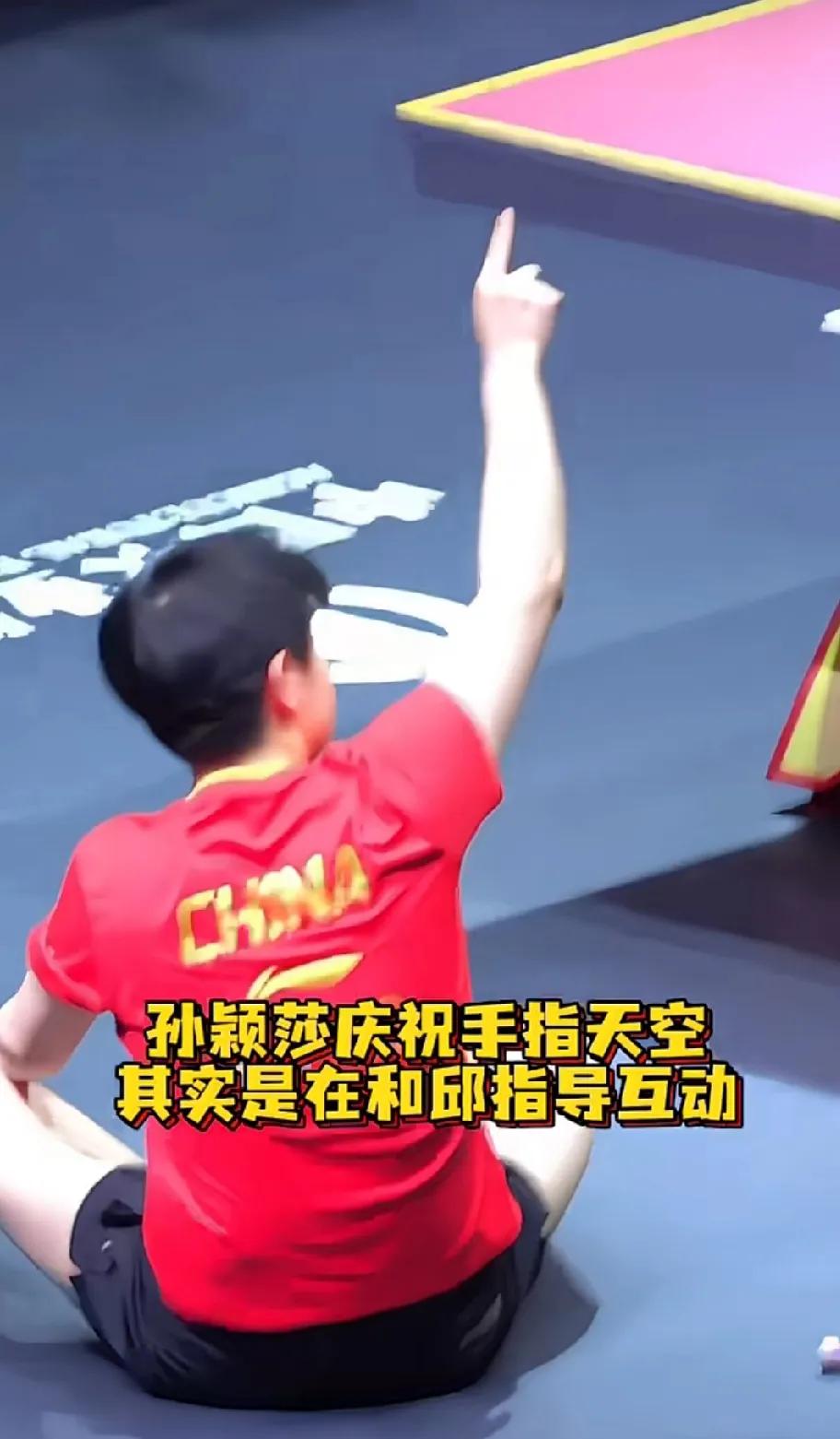 孙颖莎夺冠瞬间：与教练的默契呼应
 
在多哈视频赛的高光时刻，孙颖莎成功夺冠！夺