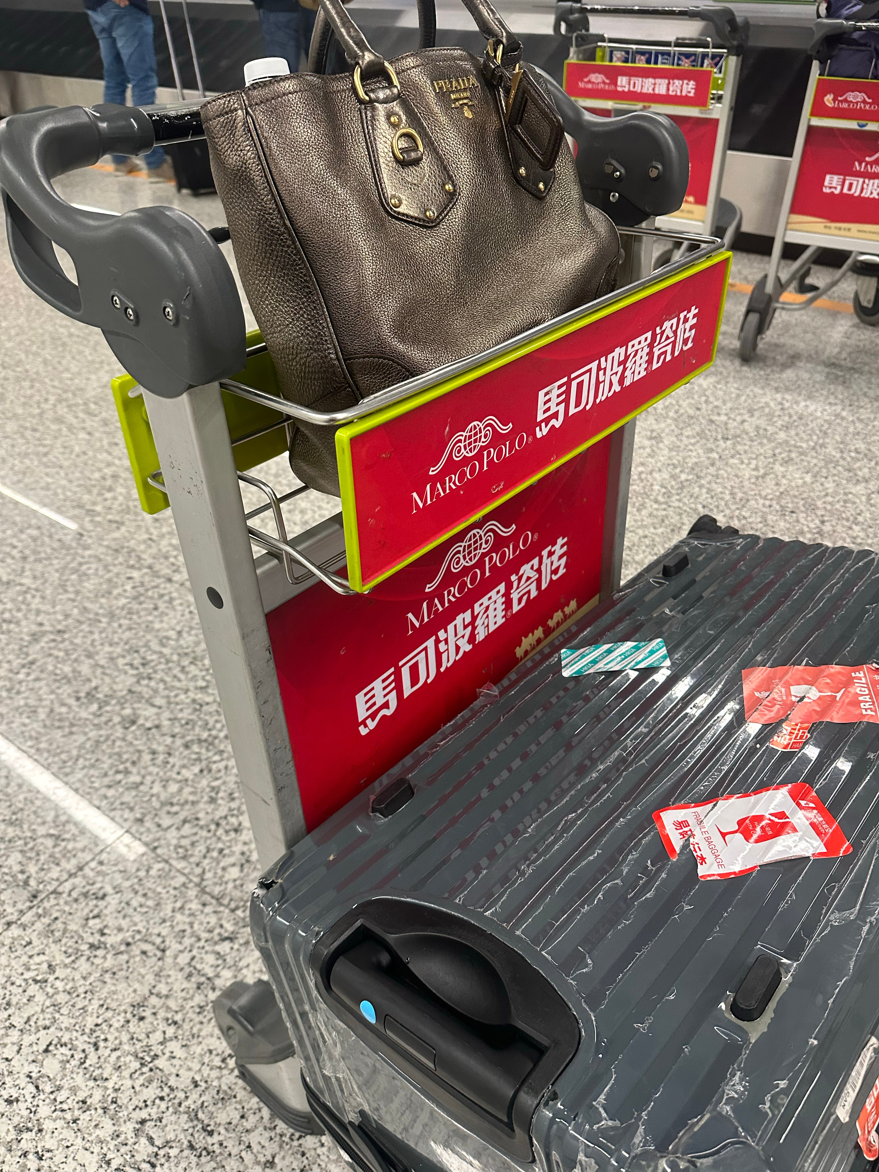 霜霜の日常碎碎念   去年经历过一回新加坡航空托运，直接把行李箱摔爆后拿保鲜膜裹