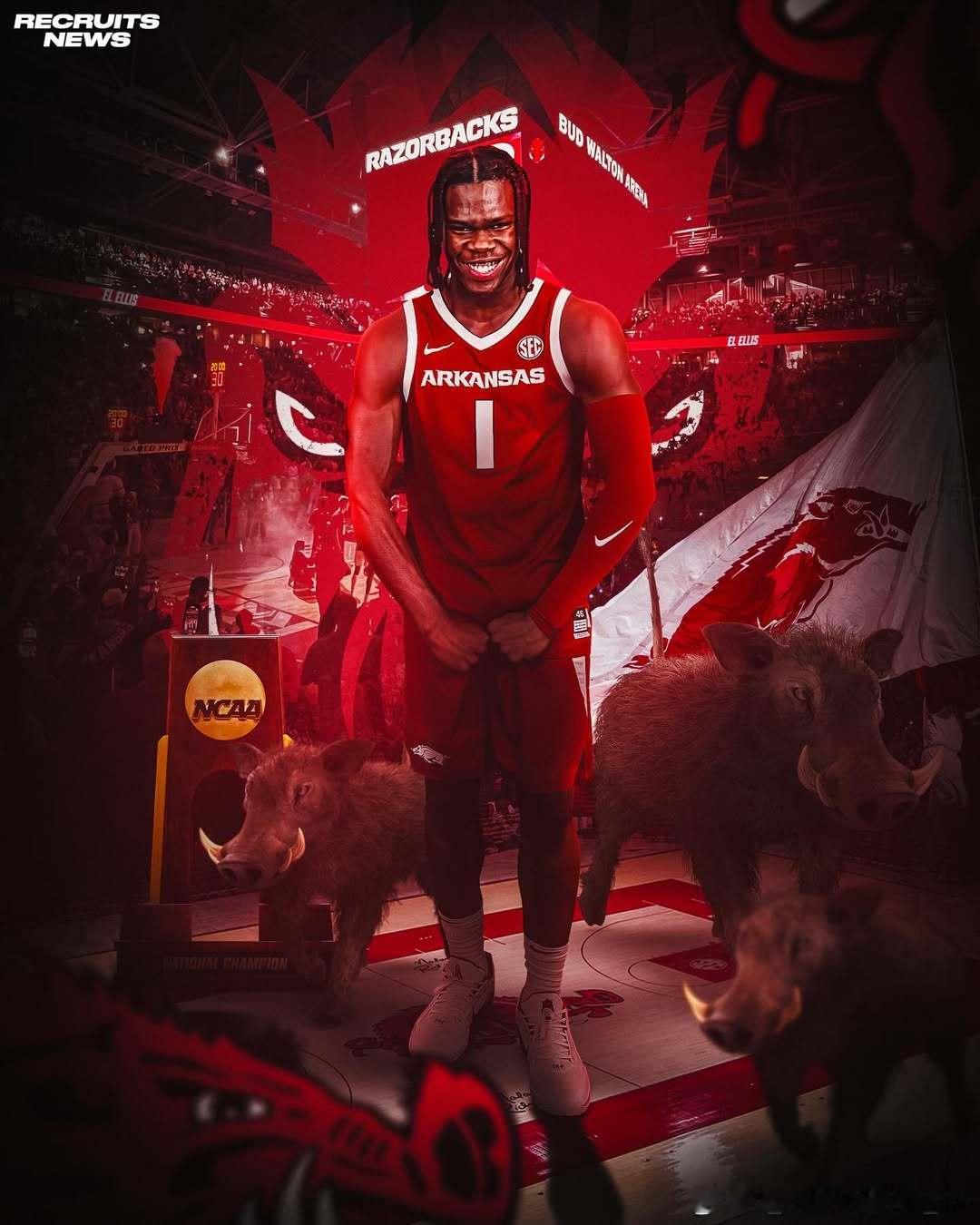 2026届五星高中生Jordan Smith Jr.承诺加盟阿肯色大学NCAAn