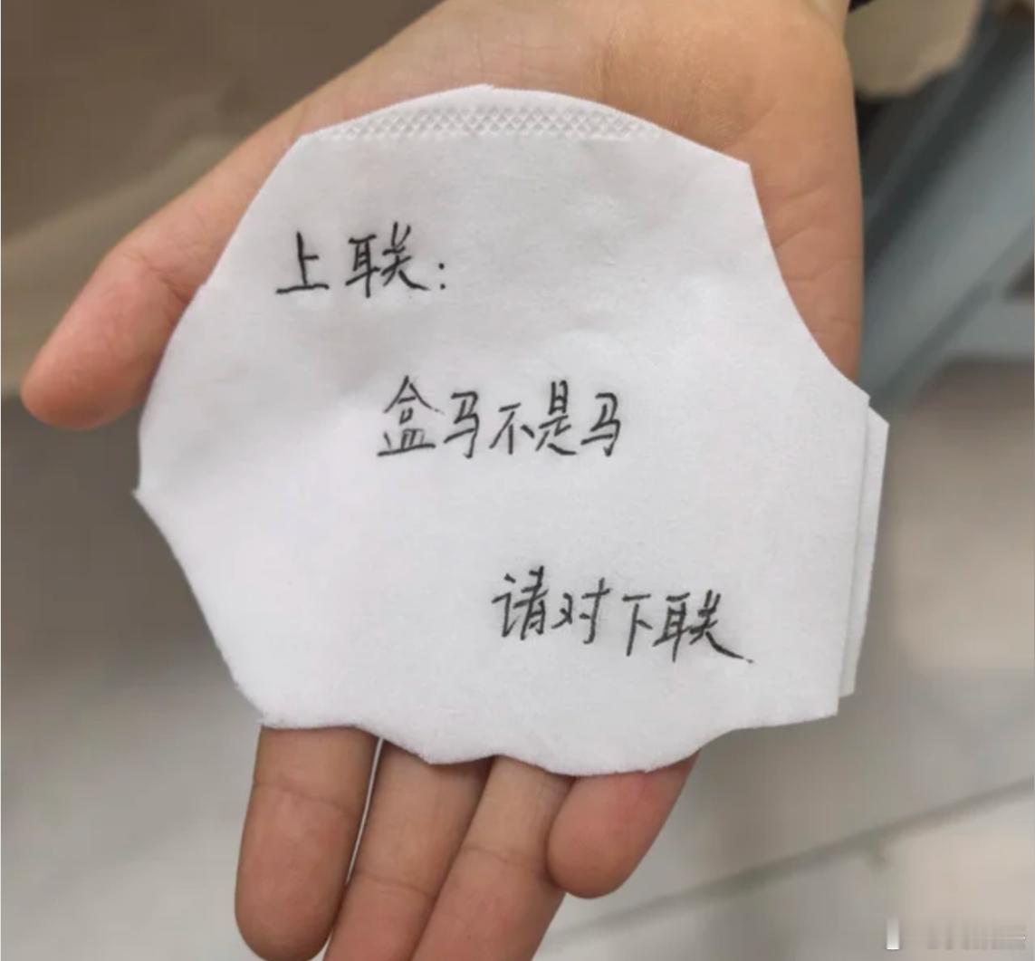 对对联，上联：盒马不是马，请对下联。我先来一个：天猫亦非猫 