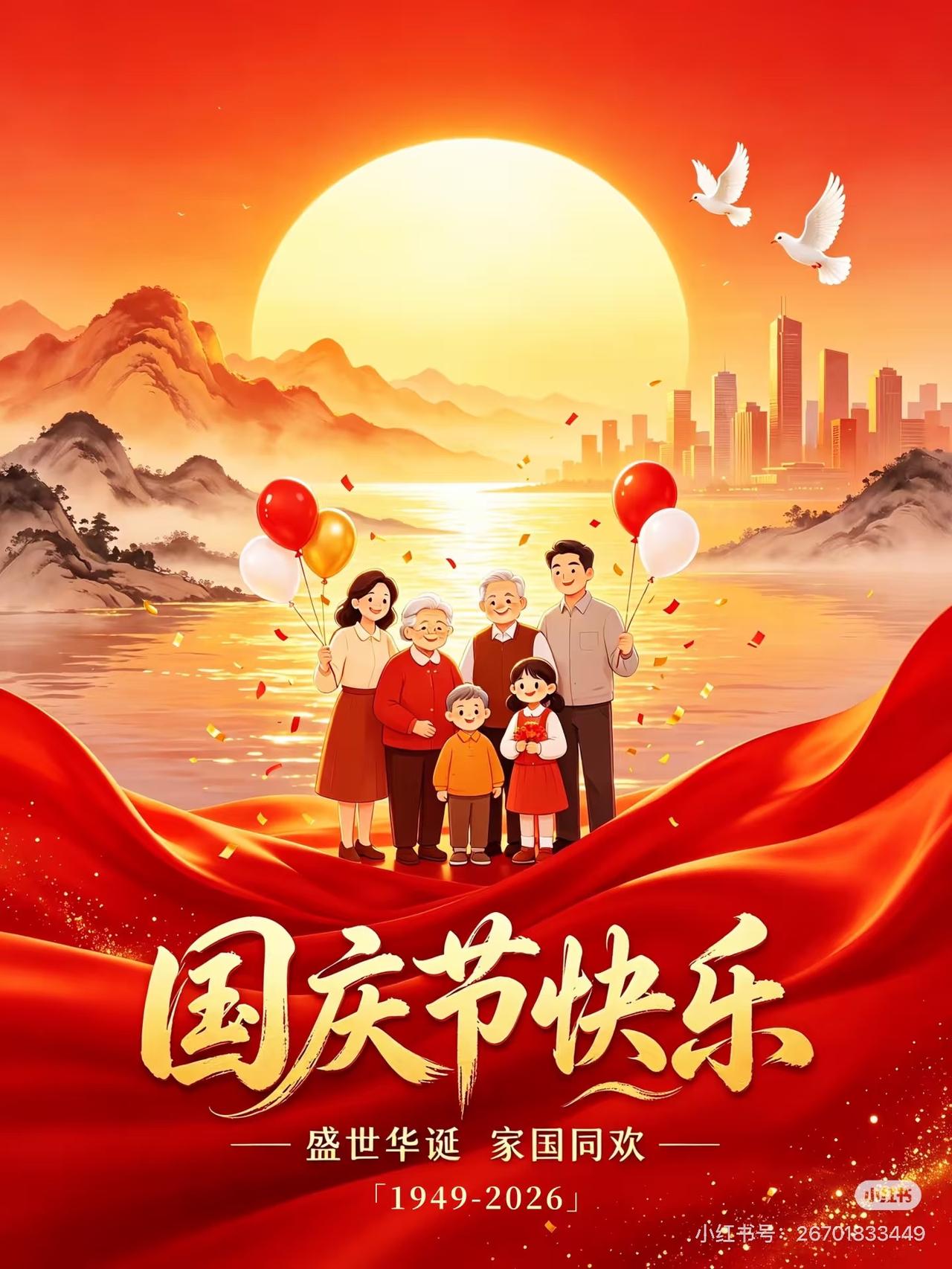 国庆节啦，77年，祖国翻天覆地的变化。