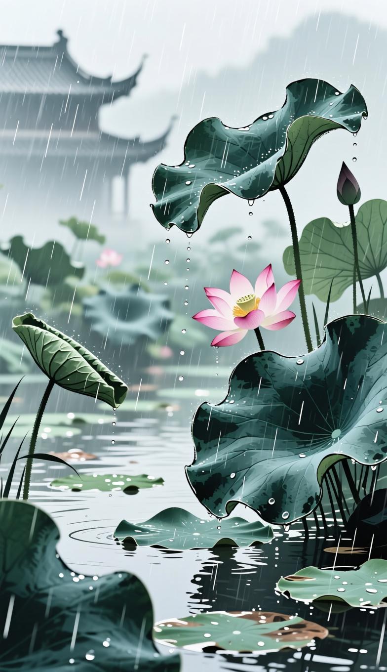 上联：夏雨荷花艳
下联：秋风桂子香
 
对联欣赏 对对子