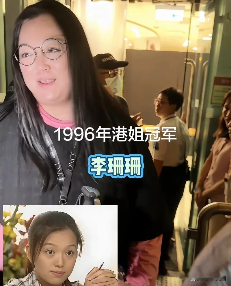 昔日48岁的港台女星李珊珊胖了不少，估计是身体因素吃了激素药，能看出五官非常精致