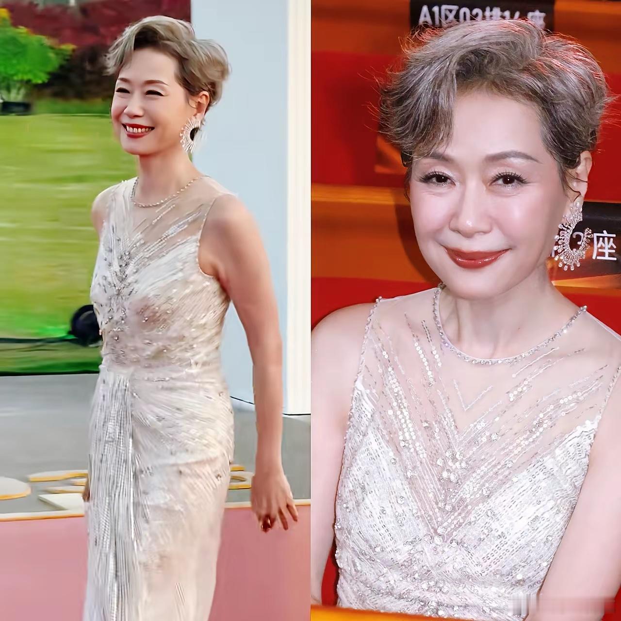 金鸡奖最出乎我意料的就是叶童了太美了！法拉利老了也是法拉利62岁，白发不染，满脸