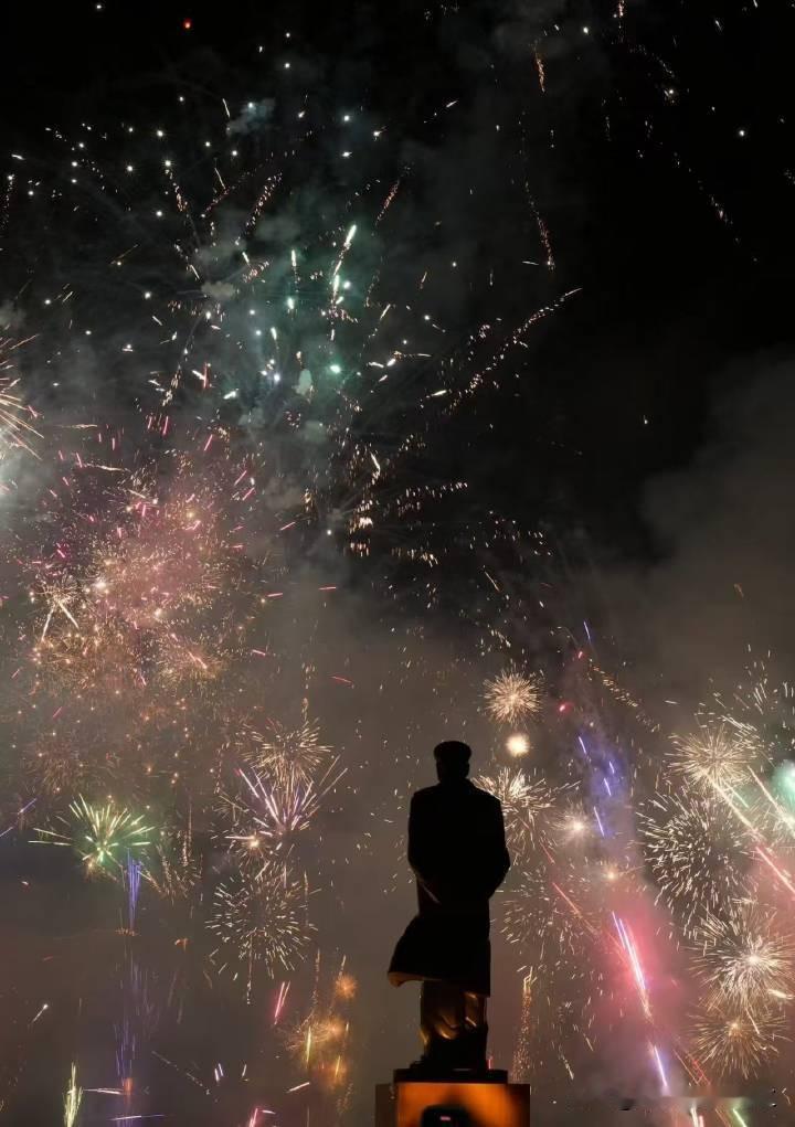 网友分享，火树银花不夜天，他在丛中小！